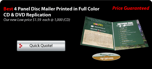 best 4 panel Disc mailer printed color with cd Duplication