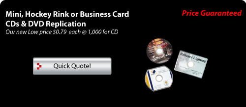 Mini, Hockey Rink or Business Card, CDs & DVD Replication