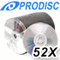 ProDisc Grade-A CDR (CD-R) 52X Certified 80min/700MB Silver/Silver Blank Media in Bulk, 100, 200, 500, 1000, 2000 Pack