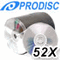 ProDisc CDR (CD-R) 52X 80min / 700MB Silver Inkjet Printable (Clear Hub) Blank Media 100, 200, 500, 1000, 2000 Pack